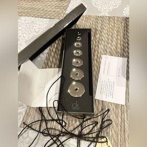 NEW Calvin Klein silver black N-lace necklace unique polished one of a kind